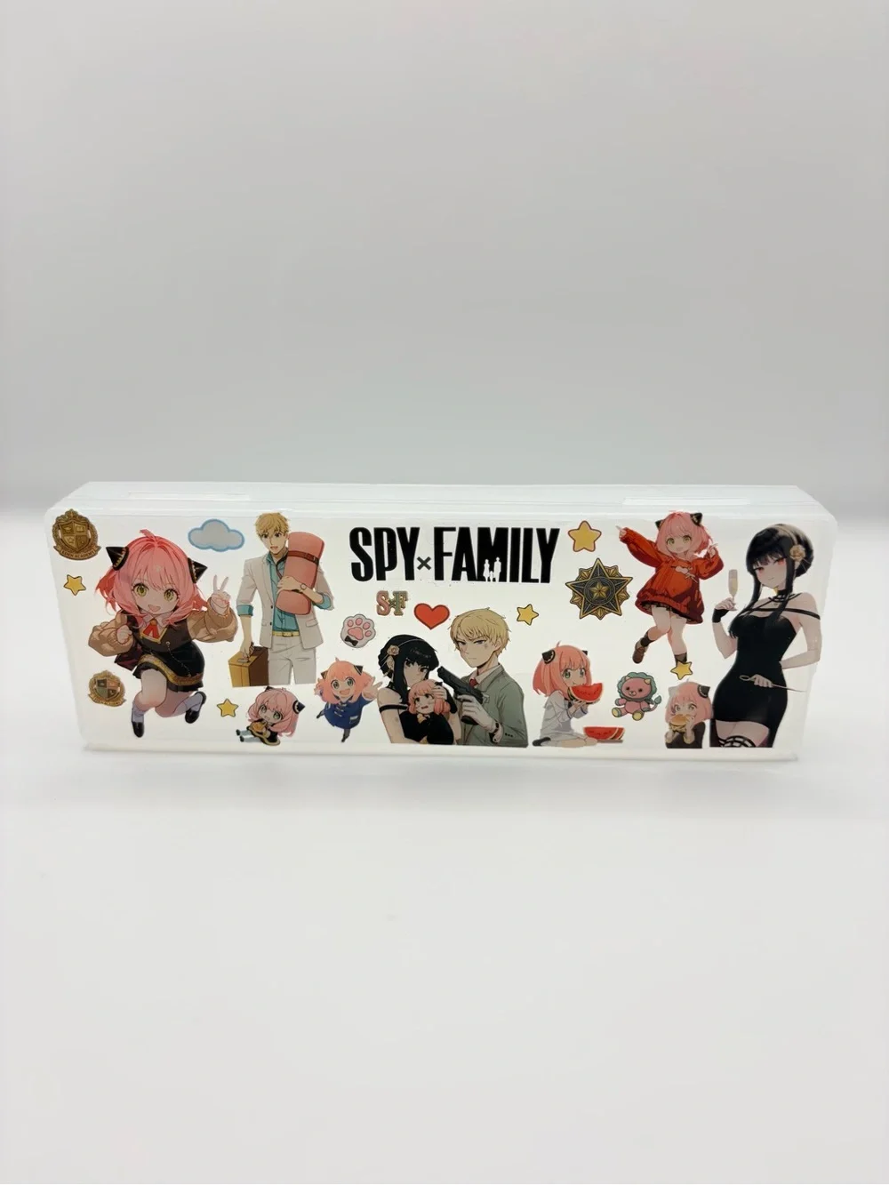 SPY x FAMILY Anya Sticker Pencil Case - Pink & Black